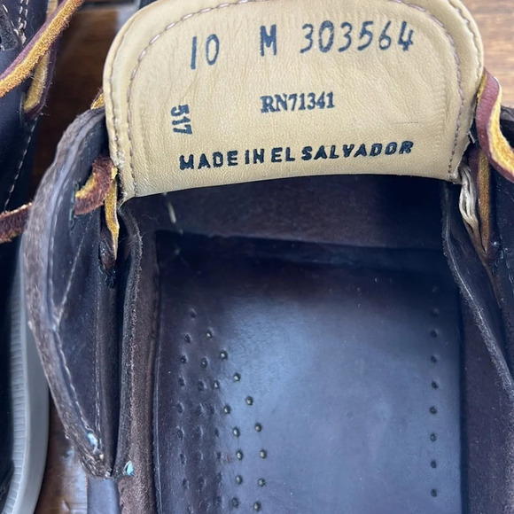 L.L. Bean Men's Brown Boat Shoes Leather Sail Dock Size 10 Outdoor Lake Water - Picture 9 of 15